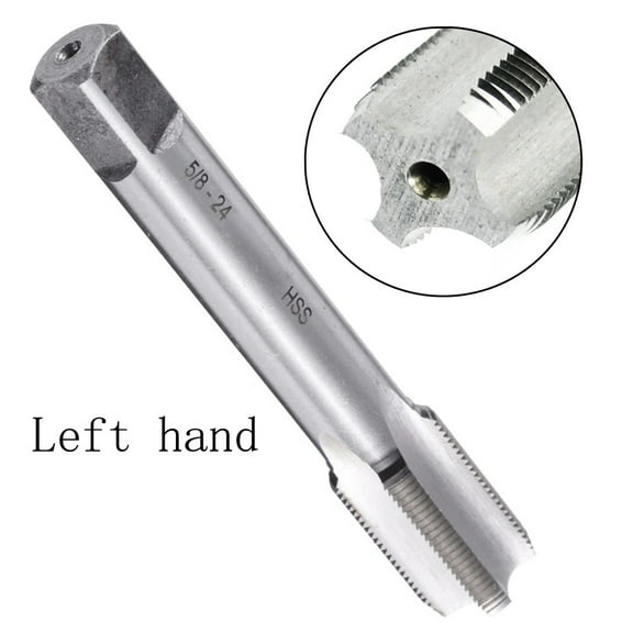 HSS Left-Hand Thread Tap 5/8-24 UNF, High Steel Tap for Making Restoring Male Female Threads in Carbon Steel Alloy Steel Cast Iron, Precise Hand Tool for Broken Bolt Extraction and Thread Repair
