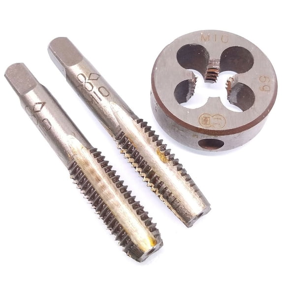 HSS M10 x 1.5mm Taper & Plug Tap & M10 x 1.5mm Die Metric Thread Right Hand