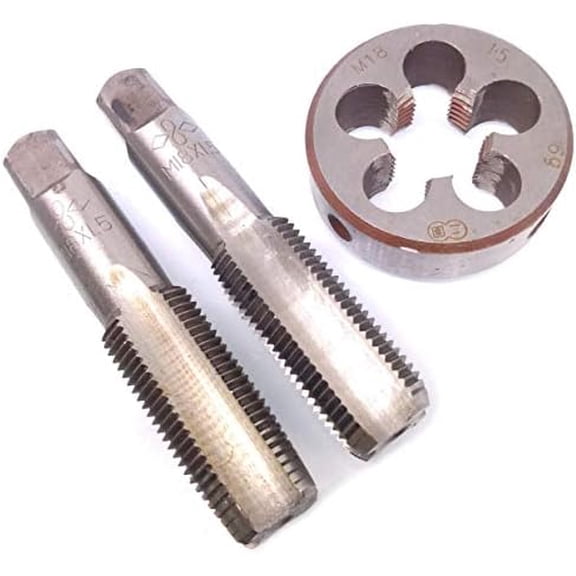 HSS M18 x 1.5mm Taper and Plug Tap and M18 x 1.5mm Die Metric Thread Right Hand$$Tools