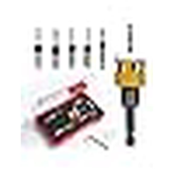 HSS M2 Depth Adjustable 1/4" Hex Shank Counterbore Drill Bit Set, 5-Piece