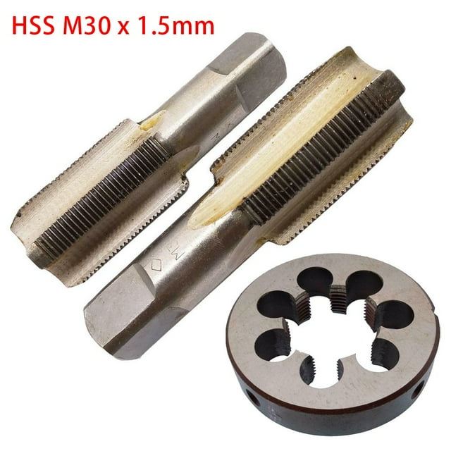 HSS M30 x 1.5mm Taper & Plug Tap & M30 x 1.5mm Die Metric Thread Right ...