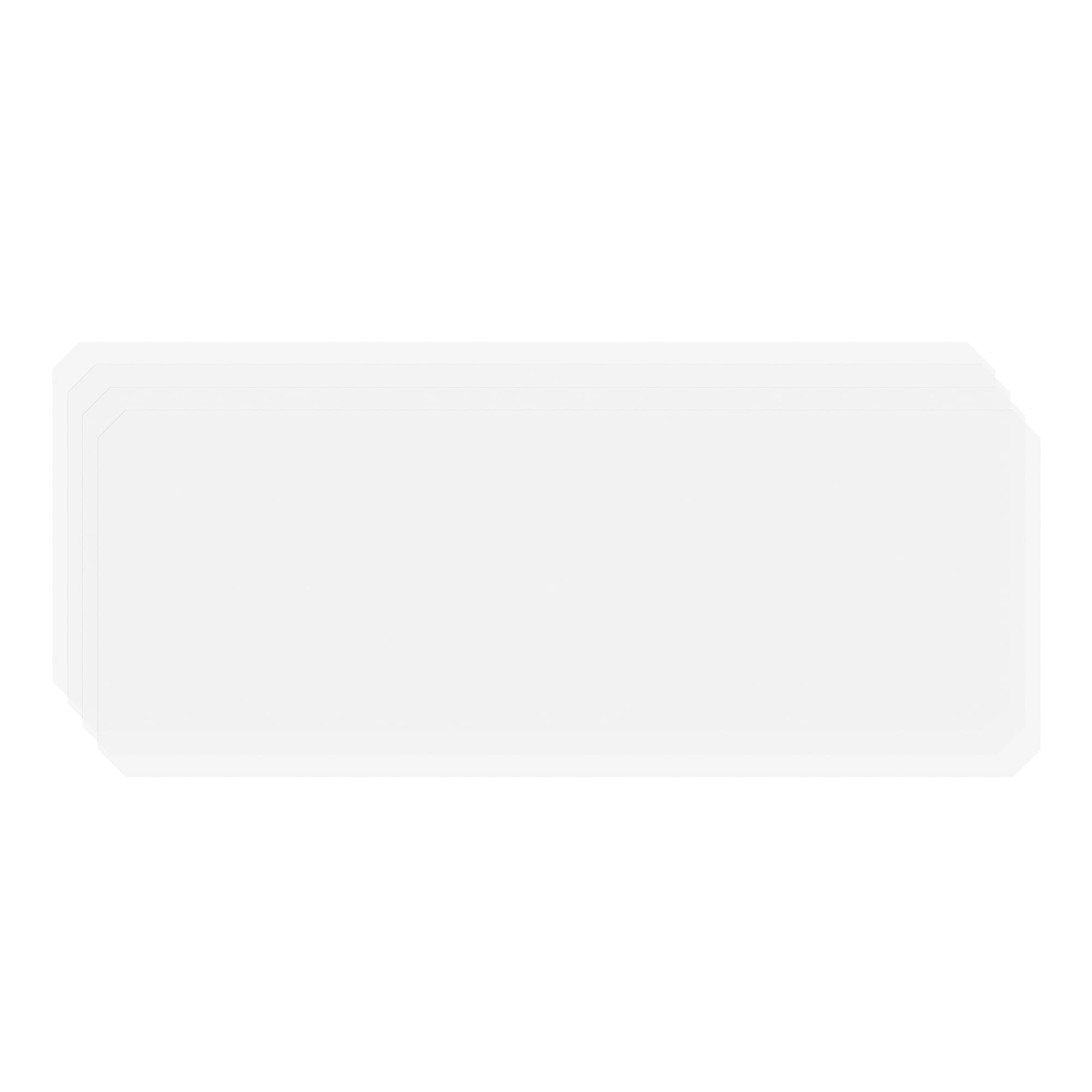 Opaque White Plastic Shelf Liners, 24" x 48", 4-Pack