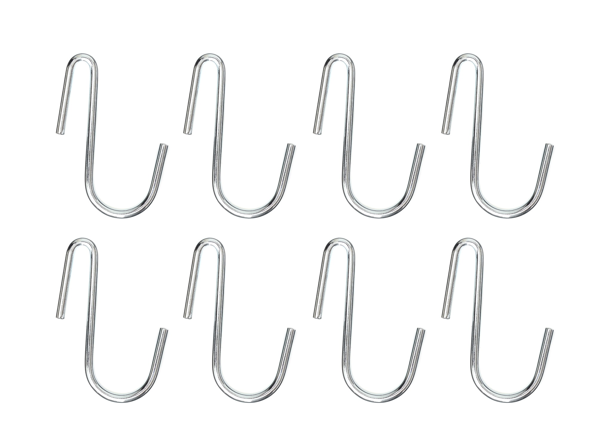 HSS SShaped Steel Wire Shelving Hooks, Chrome Color, 8Pack, Hardware