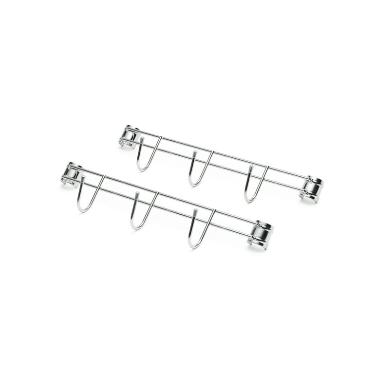 Wire shelf with hooks sale