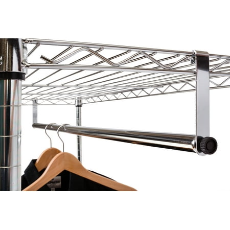 HSS 48" Hanging Rod, Chrome Color, 1-PACK