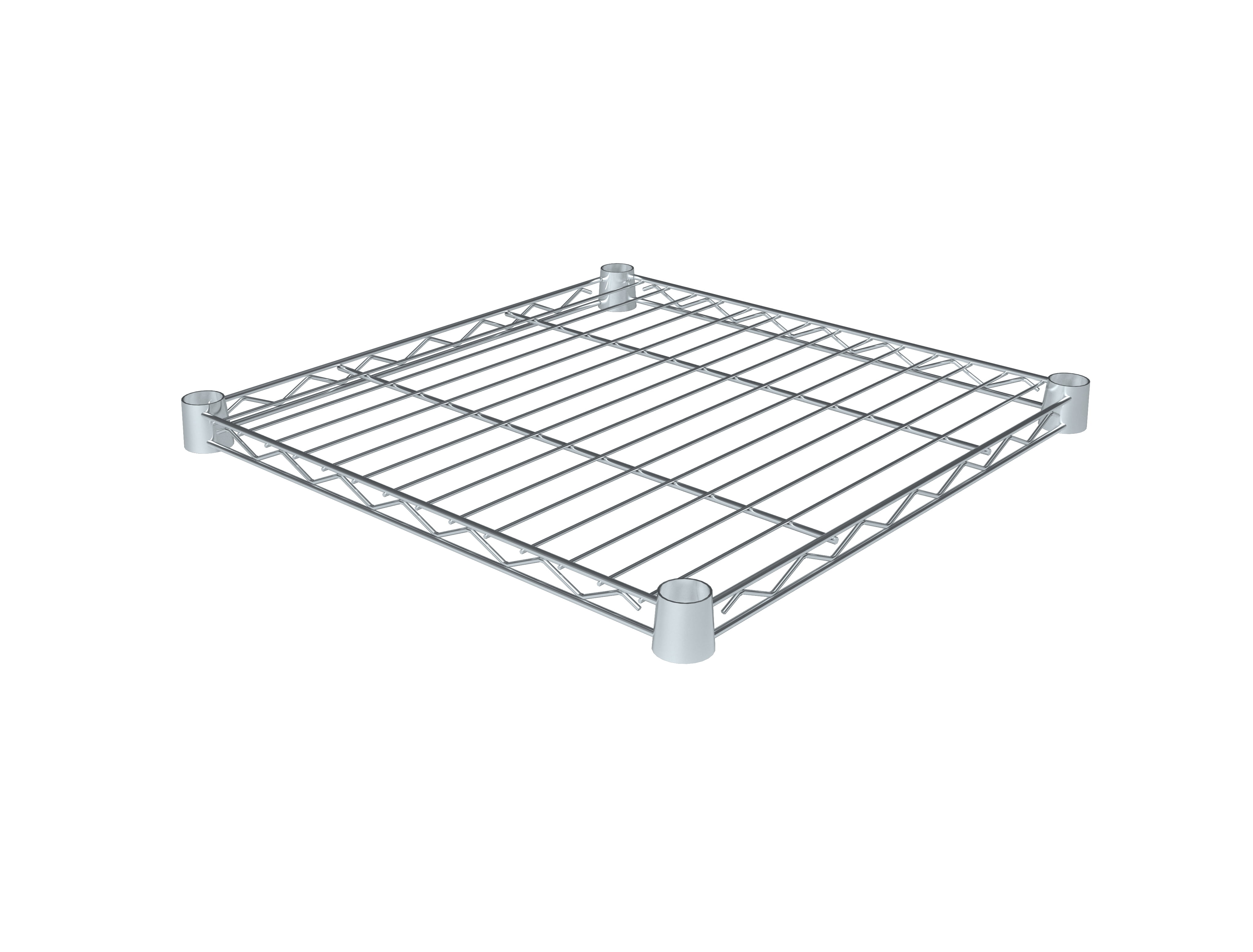 "HSS HeavyDuty Wire Shelving Unit, Extra Shelf, 16""x16"", Chrome