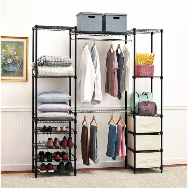 HSS Steel Modular Freestanding Closet Organizer, 18