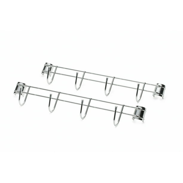 HSS Steel Side Bar with 4 Hooks 18" Wide Fits 1" Pole Diameter Chrome 2