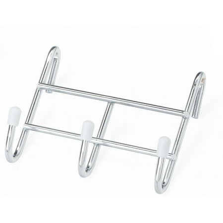 HSS Steel Wire Shelf Add-on 3-Hooks, Chrome, 4-Pack, Capacity 2 lbs Hardware