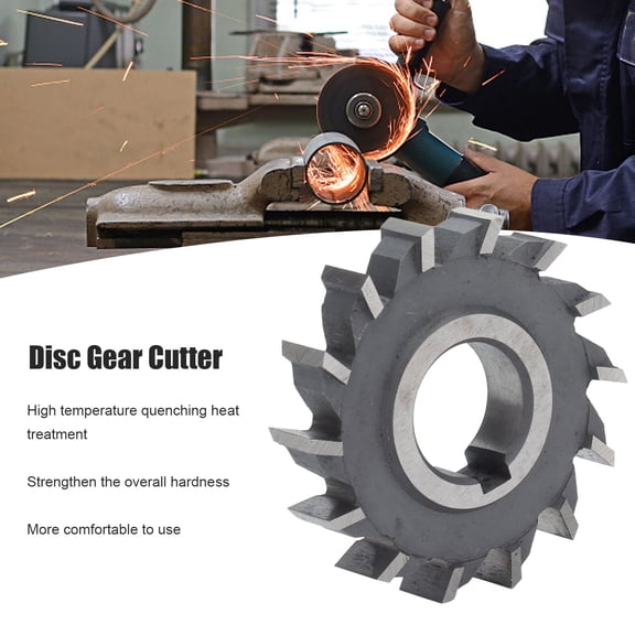 HSS Straight Tooth Disc Gear Milling Cutter, 14 Teeth, 63mm Diameter x 12mm Width, 22mm Bore steel
