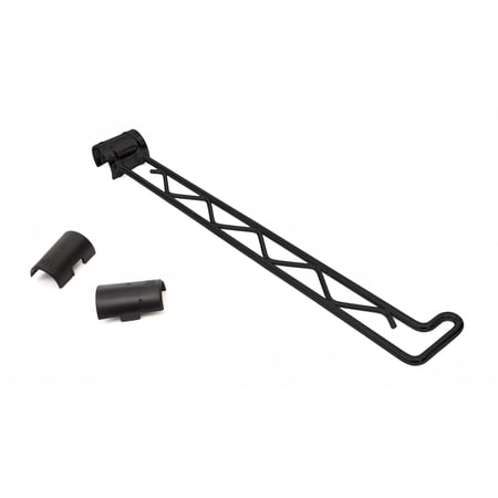 HSS Steel Wire Shelf Swing Bar 13" Length Fits 7/8" Pole Diameter Black 4-Pack, Hardware