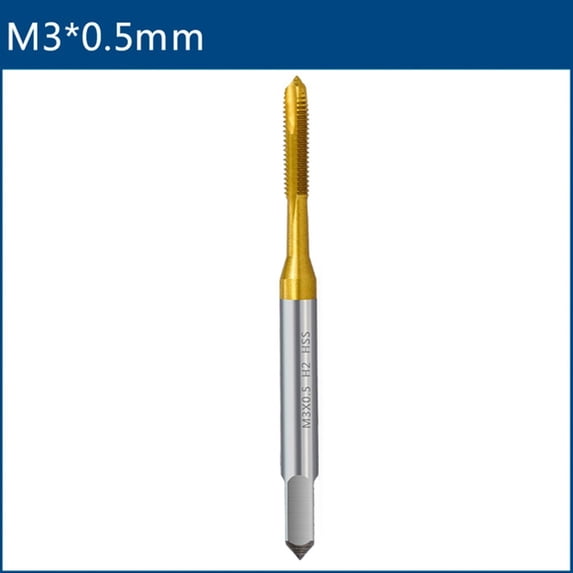 HSS Titanium Coating Screw Tap Drill Bit M2-M12 Metric Straight Flute Thread Tap