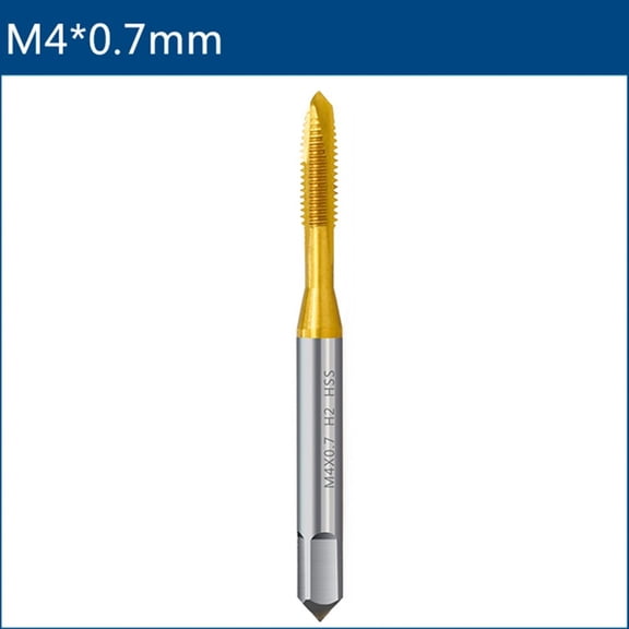 HSS Titanium Coating Screw Tap Drill Bit M4 Metric Straight Flute Thread Tap