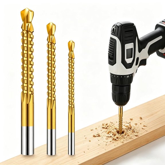 HSS Twist Drill Bit Set for Drilling Screwing Boring Carving Cutting, Titanium‑Coated HSS Construction For Reduces Friction When Drilling Wood, Plastic, Aluminum And Thin‑Metal Sheets