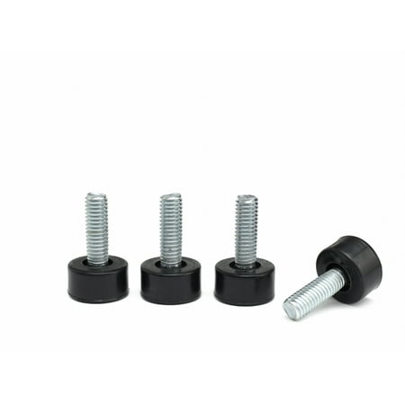 HSS Wire Shelf Adjustable Feet Leveler, Screw Bolt Size 3/8", 4-Pack, Hardware