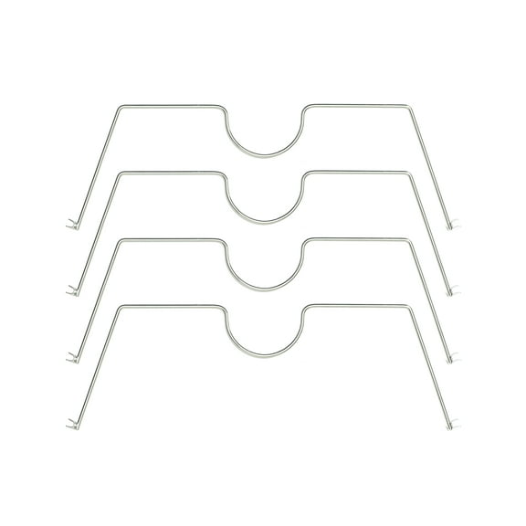 HSS Wire Shelf Divider, Fits 18" Deep Wire Shelf, Chrome, 4-Pack, Hardware