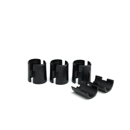 HSS Wire Shelf Plastic Lock Clip, Fits 7/8" Pole Diameter Black 8-Pack, Hardware