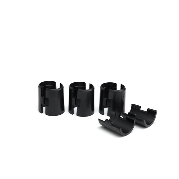 HSS Wire Shelf Plastic Lock Clip, Fits 7/8" Pole Diameter Black 8-Pack, Hardware