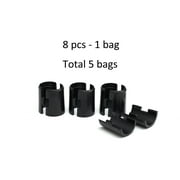 HSS Wire Shelf Plastic Lock Clips, Fits 1" Pole Diameter Black, 40-Pieces