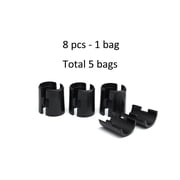 HSS Wire Shelf Plastic Lock Clips, Fits 7/8" Pole Diameter Black, 40-Pieces, Hardware