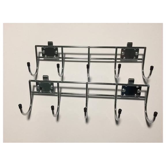 HSS Wire Shelving 16" Wide Side bar w/5 , no Collar, add-on, Chrome, 2-Pack