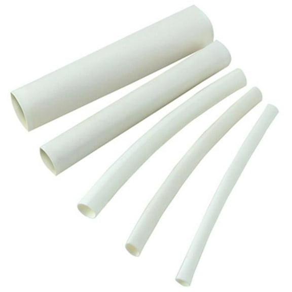 HST-375W 0.38-0.19 in. White Heat Shrink Tubing - Pack Of 5