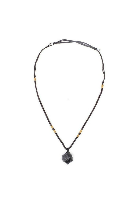 Natural Crystal Black Tourmaline Rough Stone Pendant Black Tourmaline Column Rough Stone Ore Specimen N8G7