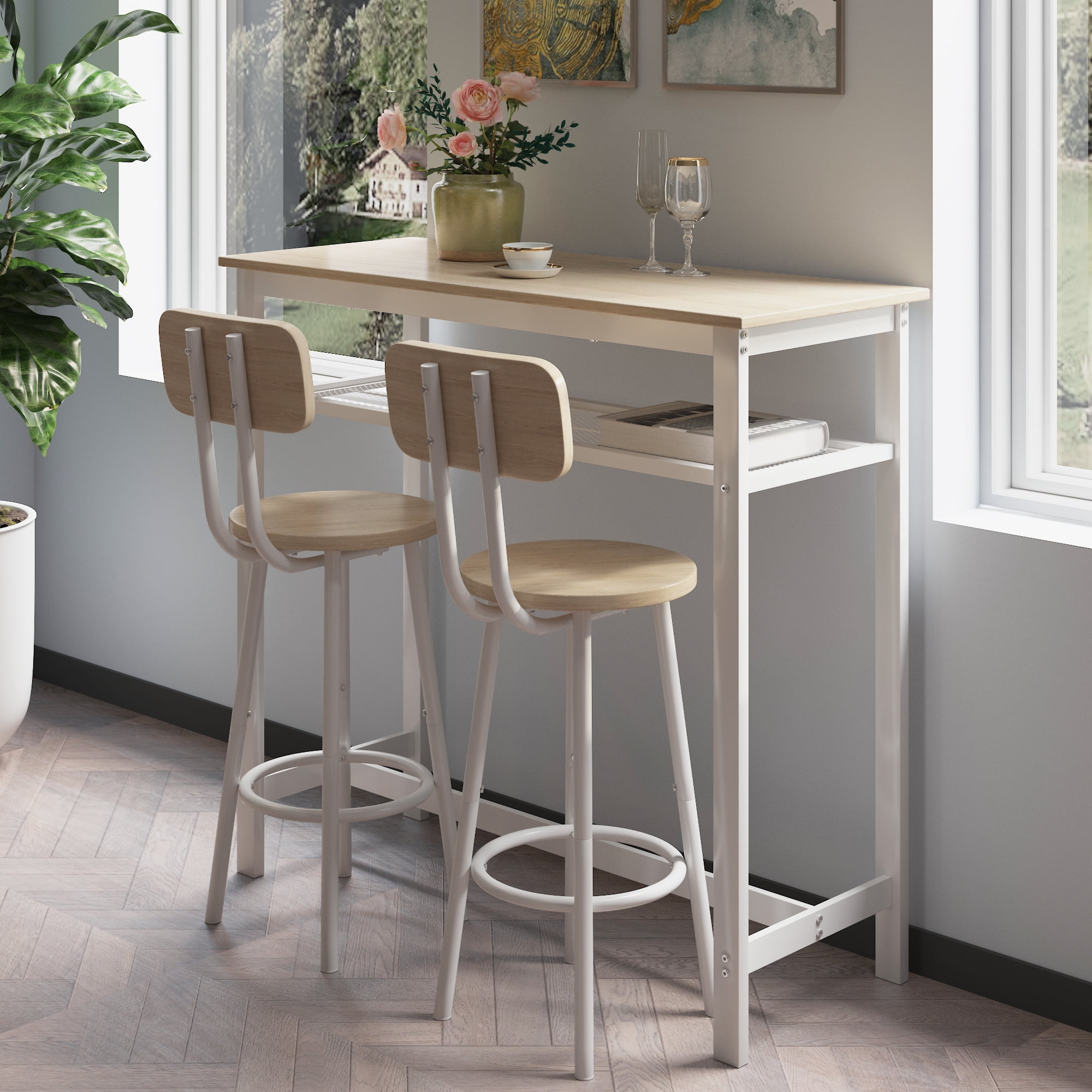Mini bar table with stools discount