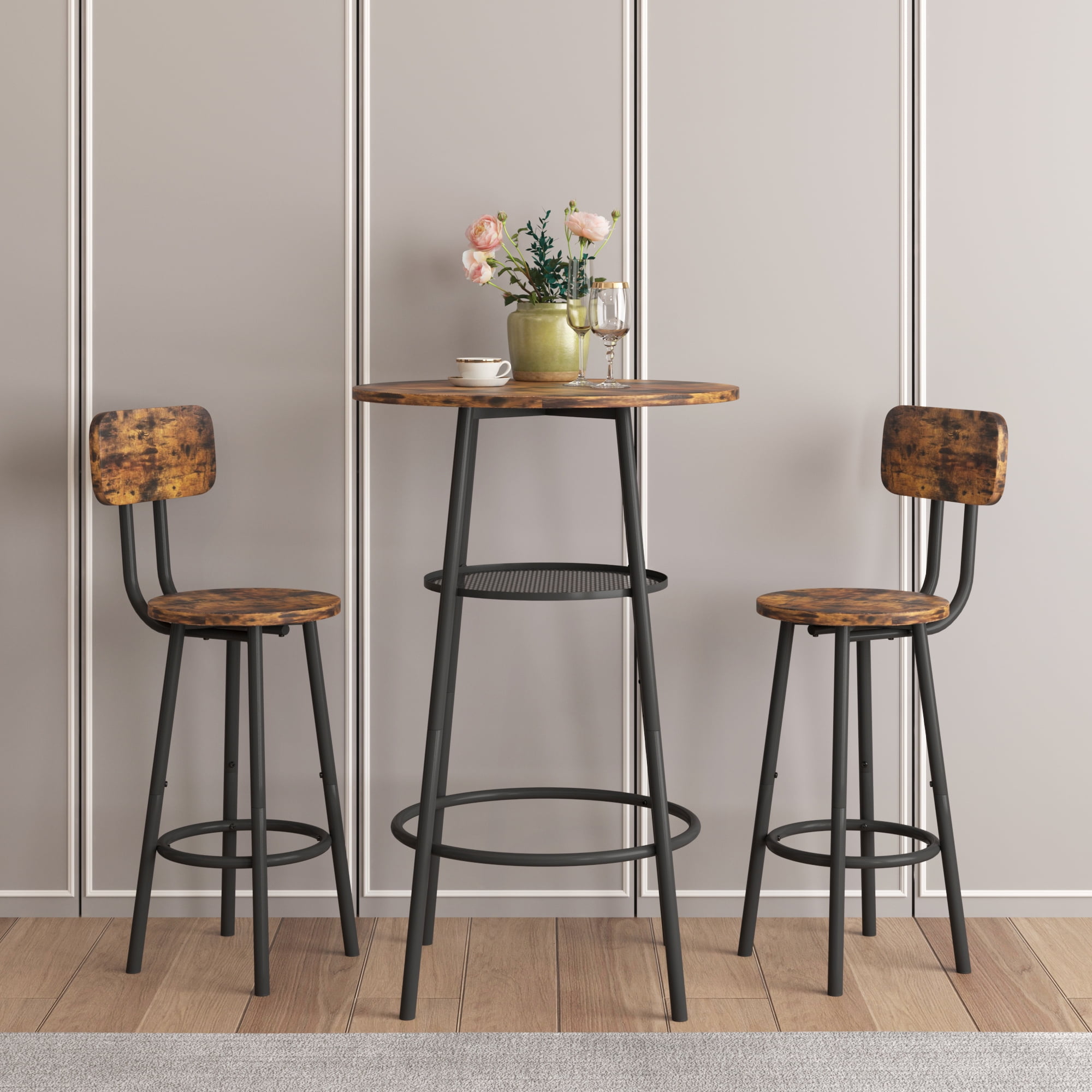 Small bar deals stool table set