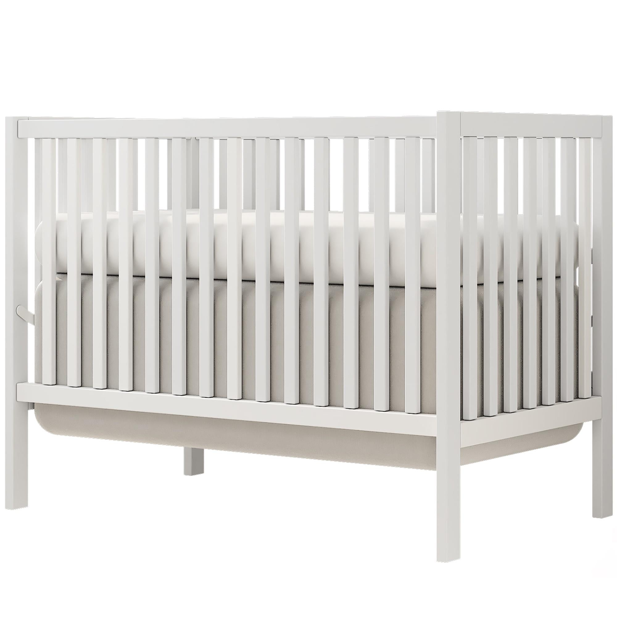 HSUNNS 4in1 Convertible Crib, Baby Crib with Slats, Certified Baby