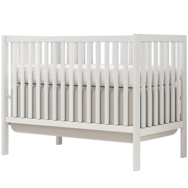 HSUNNS 4in1 Convertible Crib, Baby Crib with Slats, Certified Baby Safe Crib, Converts from
