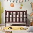 HSUNNS 5in1 Convertible Crib, Baby Crib with Slats, Certified Baby