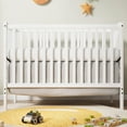 HSUNNS 5in1 Convertible Crib, Baby Crib with Slats, Certified Baby