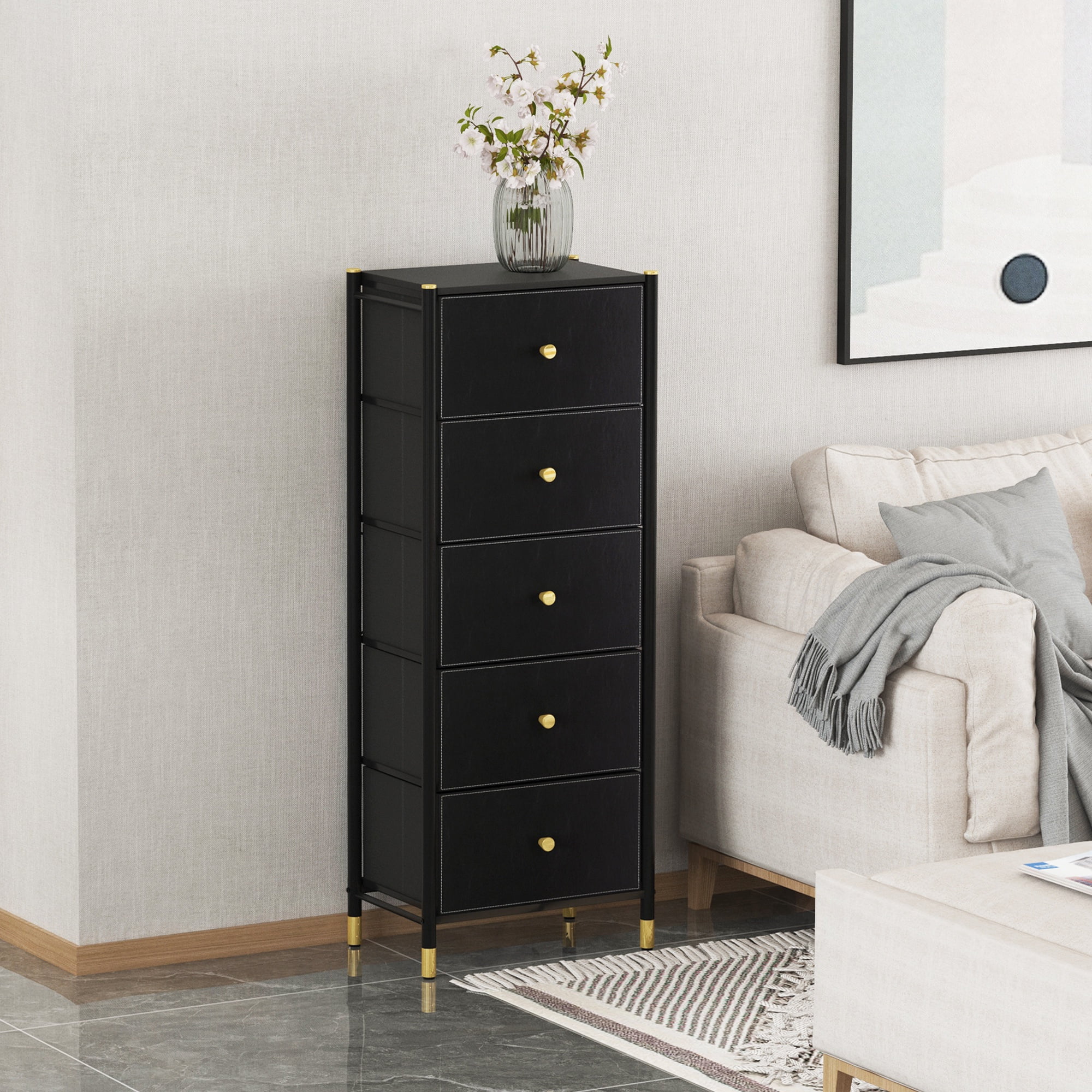 tallboy dresser black Federal Tallboy Dresser in Navy – Shop The Refurb