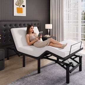 HSUNNS Electric Adjustable Bed Frame with Adjustable Legs, Power Platform Bed Base with Remote Head and Foot Incline, Advanced Smooth Silent Operation, Easy Assembly, Twin XL