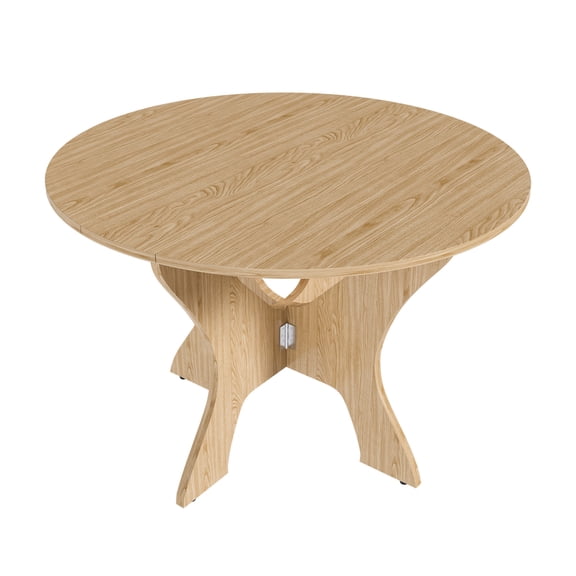 HSUNNS Folding Dining Table, 43 Inch Round Wild Oak Veneer Finish, Space Saving Foldable Kitchen Table, Designed for Small Spaces, Compact & Sturdy Table for Indoor and Outdoor Use