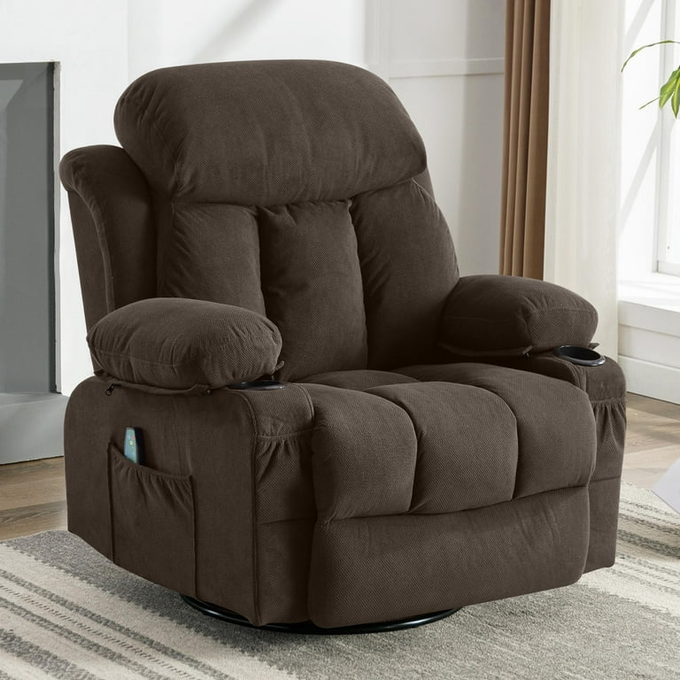 HSUNNS Manual Recliner Chair, Rocker Reclining Chair with Massage