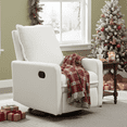 thumbnail image 1 of HSUNNS 360° Swivel Rocker Recliner for Adults, Small Rocking Recliner for Small Spaces, Glider Recliner for Nursery, Rocking Chair , Manual Recliner Chair for Living Room, Bedroom, White, 1 of 12