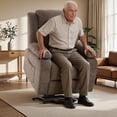 thumbnail image 1 of HSUNNS Power Lift Recliner Chair for Elderly, Overstuffed Wide Recliners for Adults, Heavy Duty Recliner Sofa and Safety Motion Reclining Mechanism, 45°-135° Recline, 350lb Capacity, Brown, 1 of 8