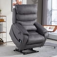 thumbnail image 1 of HSUNNS Power Lift Recliner Chair for Adults, Oversized Recliner with Massage and Heat, Electric Single Reclining Chair with Wireless Charging and Expandable Tabletop for Living Room, Gray, 1 of 11