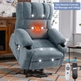 thumbnail image 1 of HSUNNS Recliners Lift Chair for Elderly, Living Room Cotton Recliner Chair with Massage and Heat, Single Sofa with USB Port, Cup Holder, Side and Front Pocket, Blue, 1 of 11