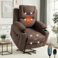 thumbnail image 1 of HSUNNS Power Lift Recliner Chair for Elderly, Electric Lift Chair with Heat & Massage, Infinite Position Reclining Sofa with Side Pocket for Living Room, Brown, 1 of 11
