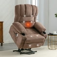 thumbnail image 1 of HSUNNS Power Lift Recliner Chair, Recliners for Elderly with Heat and Massage, Elderly Sofa with Infinite Position, USB and Side Pocket for Living Room Bedroom Home Theater, Brown, 1 of 10