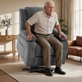thumbnail image 1 of HSUNNS Power Lift Recliner Chair for Elderly, Overstuffed Wide Recliners for Adults, Heavy Duty Recliner Sofa and Safety Motion Reclining Mechanism, 45°-135° Recline, 350lb Capacity, Grey, 1 of 8