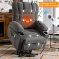 thumbnail image 1 of HSUNNS Recliners Lift Chair for Elderly, Living Room Cotton Recliner Chair with Massage and Heat, Single Sofa with USB Port, Cup Holder, Side and Front Pocket, Grey, 1 of 11