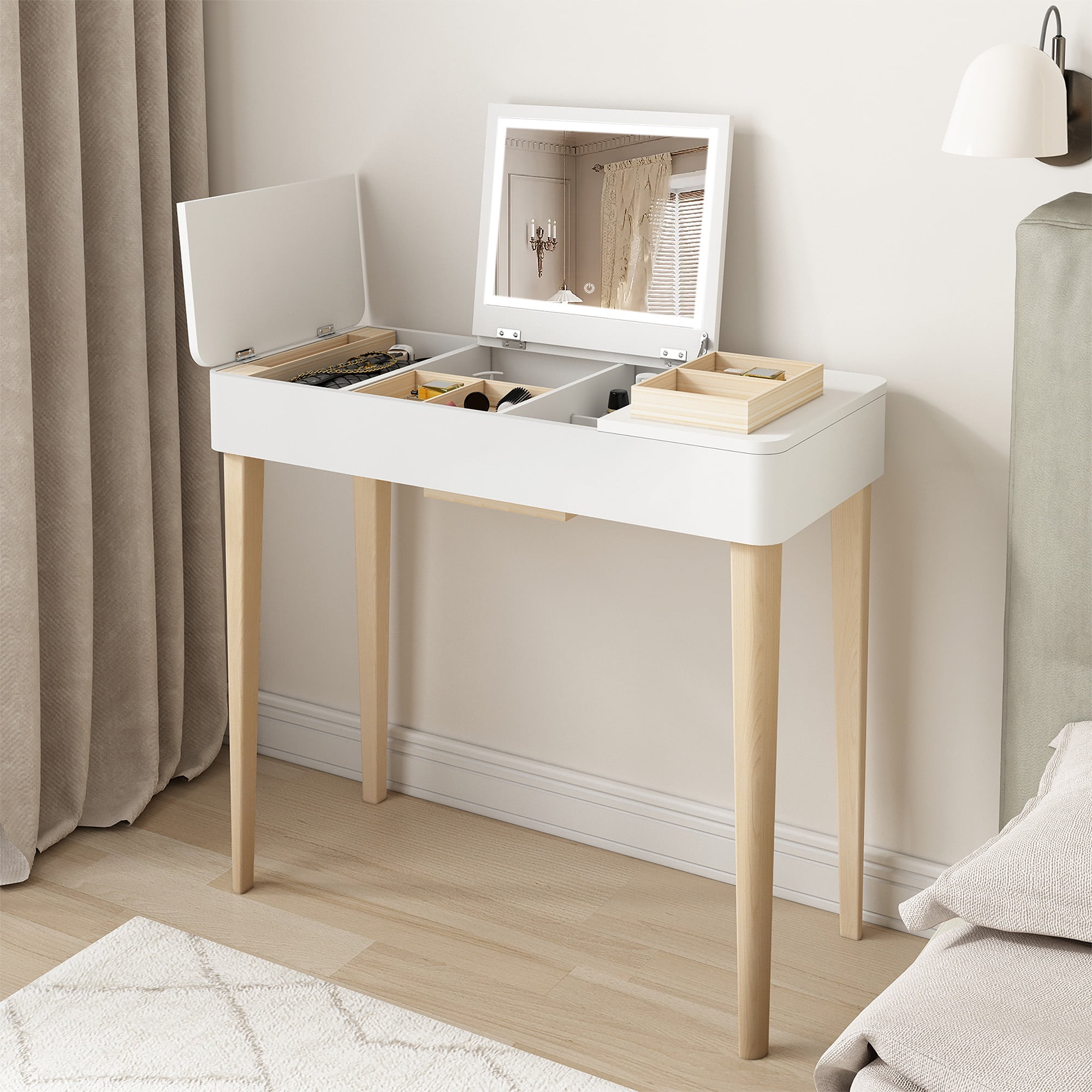 Small narrow dressing table discount
