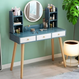 Blue makeup sale vanity