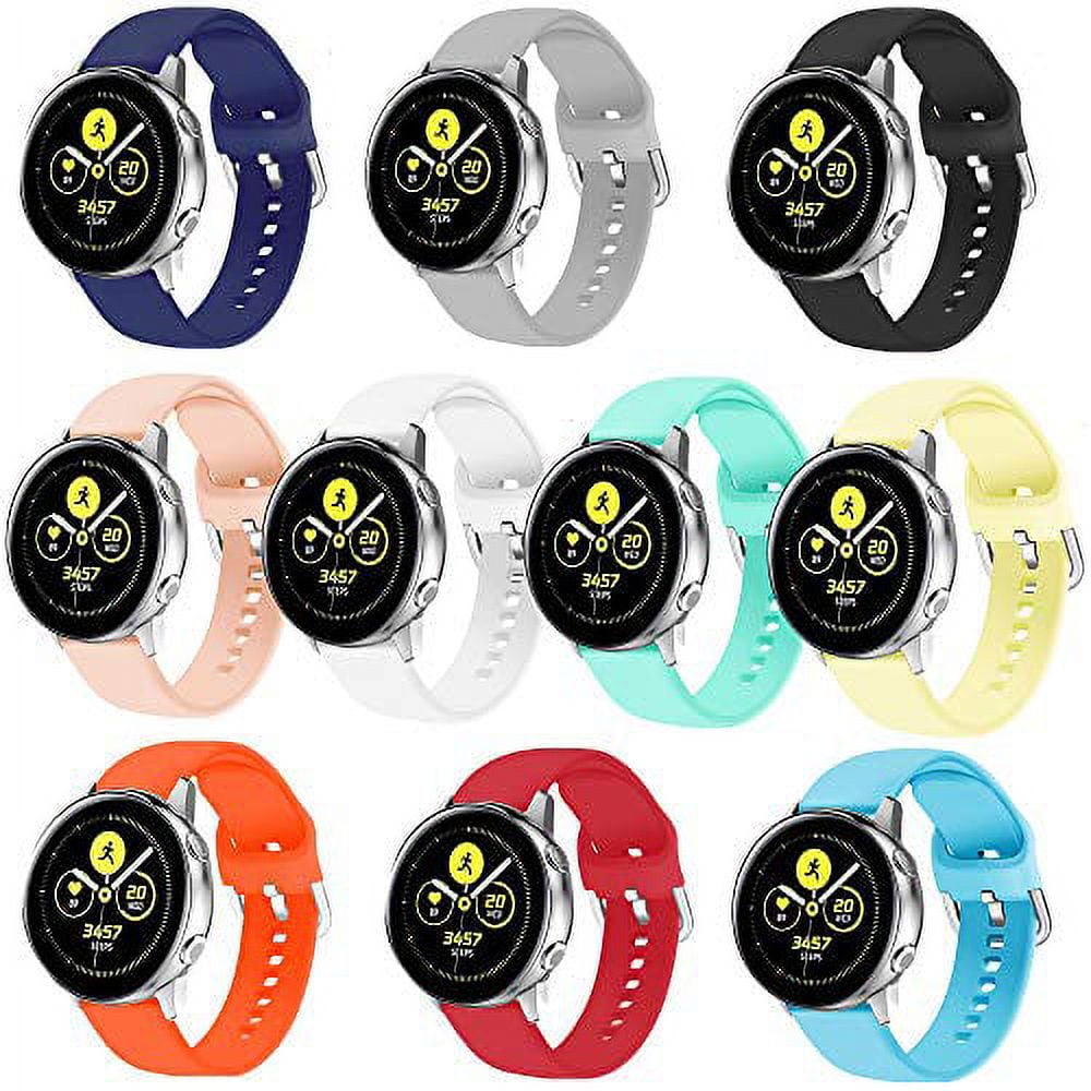 HSWAI 10 Colors Galaxy Watch Active Bands,20mm Replacement Bands