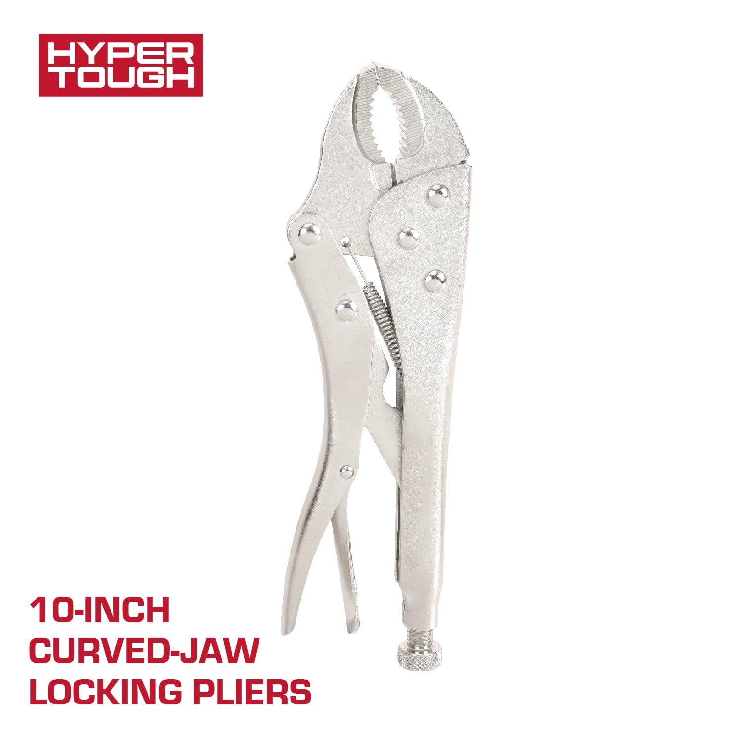Hyper Tough 10-Inch Chrome Plated Curved Jaw Locking Pliers