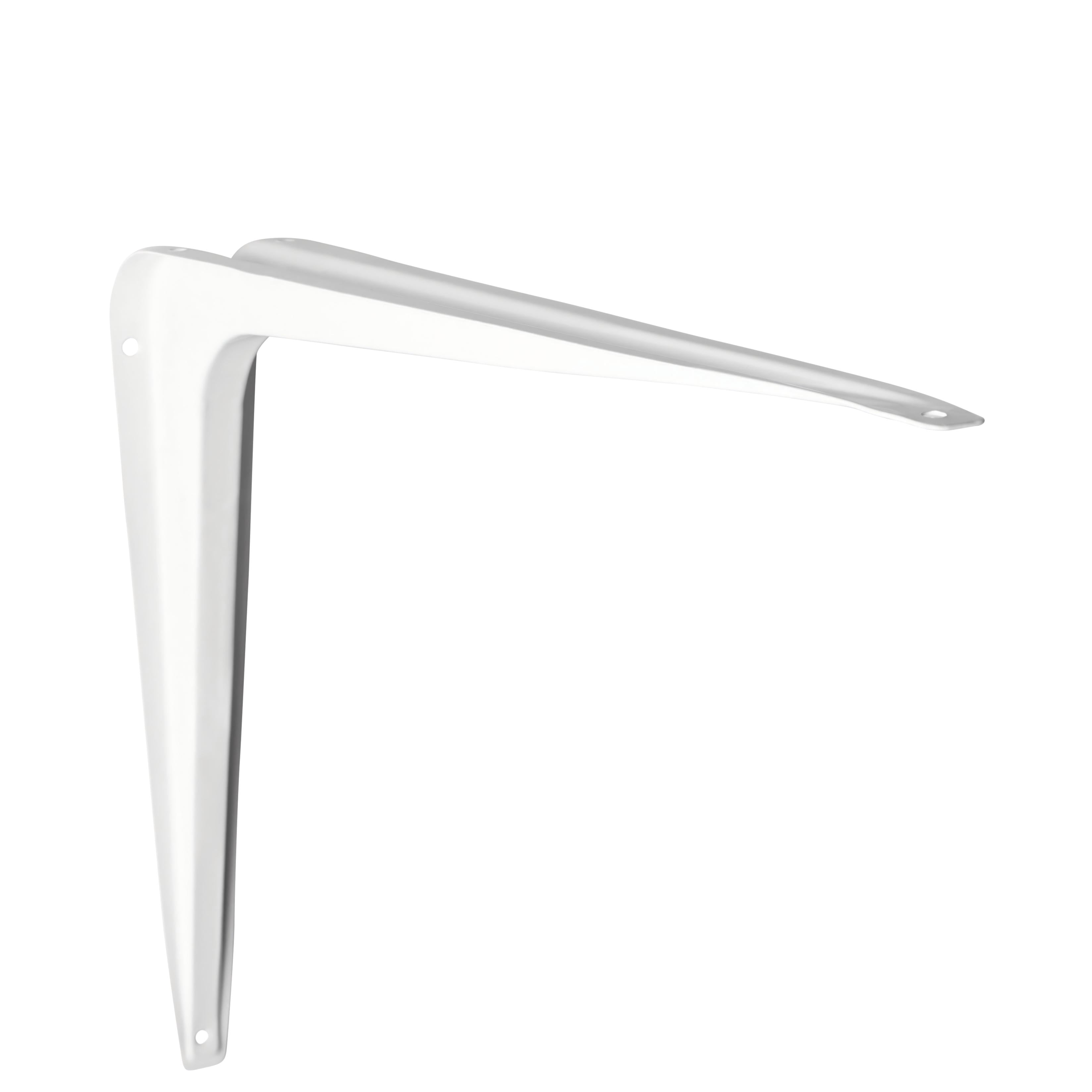 Hyper Tough Shelf Bracket, 10 in x 12 in, White, Actual Use 9.1 in x 11.5 in